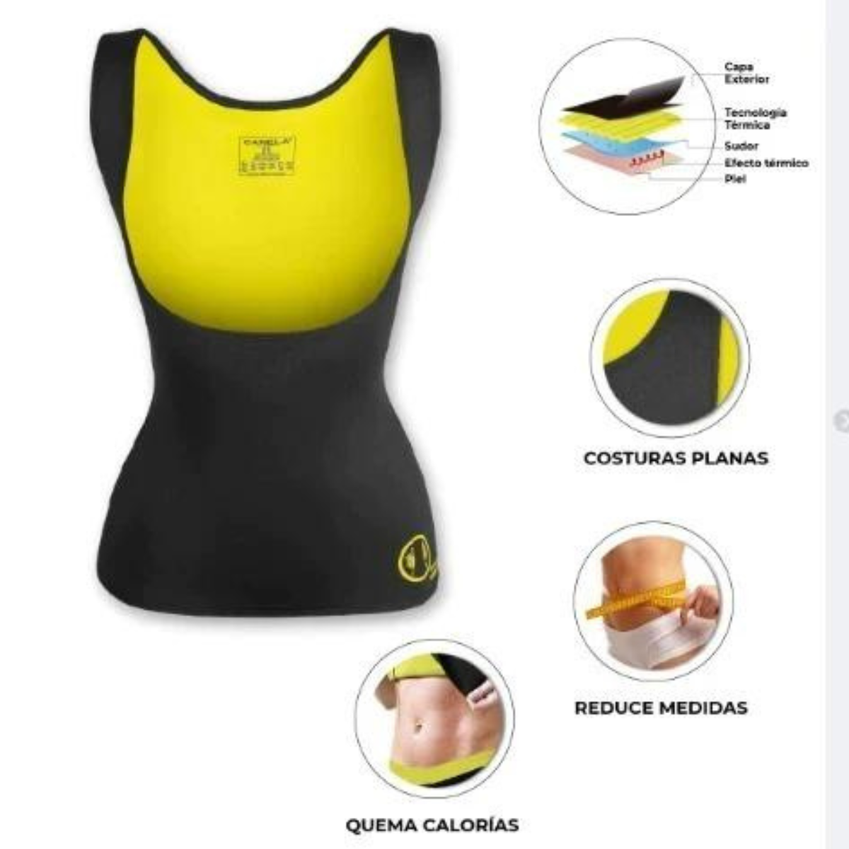 Faja Chaleco Sauna Reductora Premium